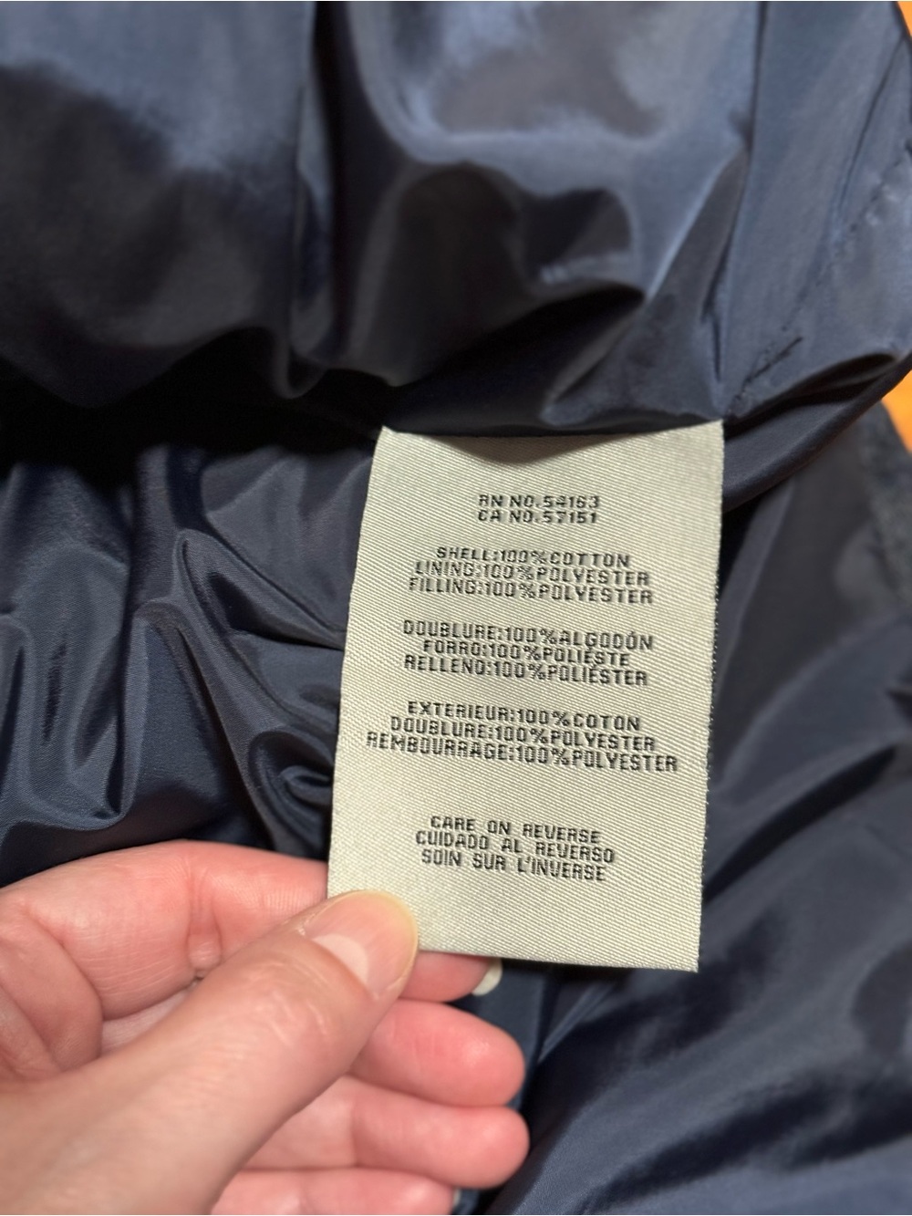 Levi's Navy Blue Quilted Denim Puffer Vest - Picture 10 of 11